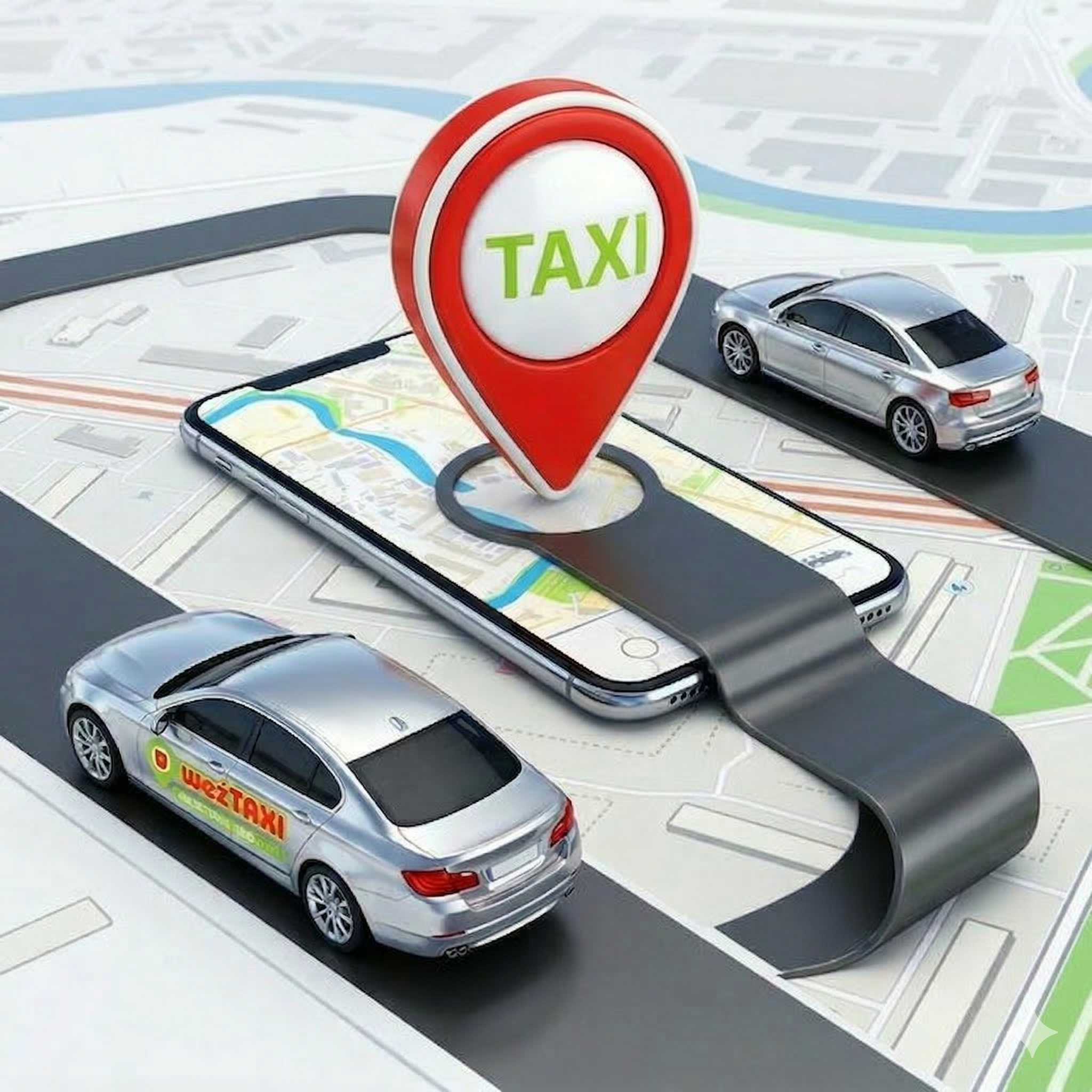Nowoczesna aplikacja taxi 3D
